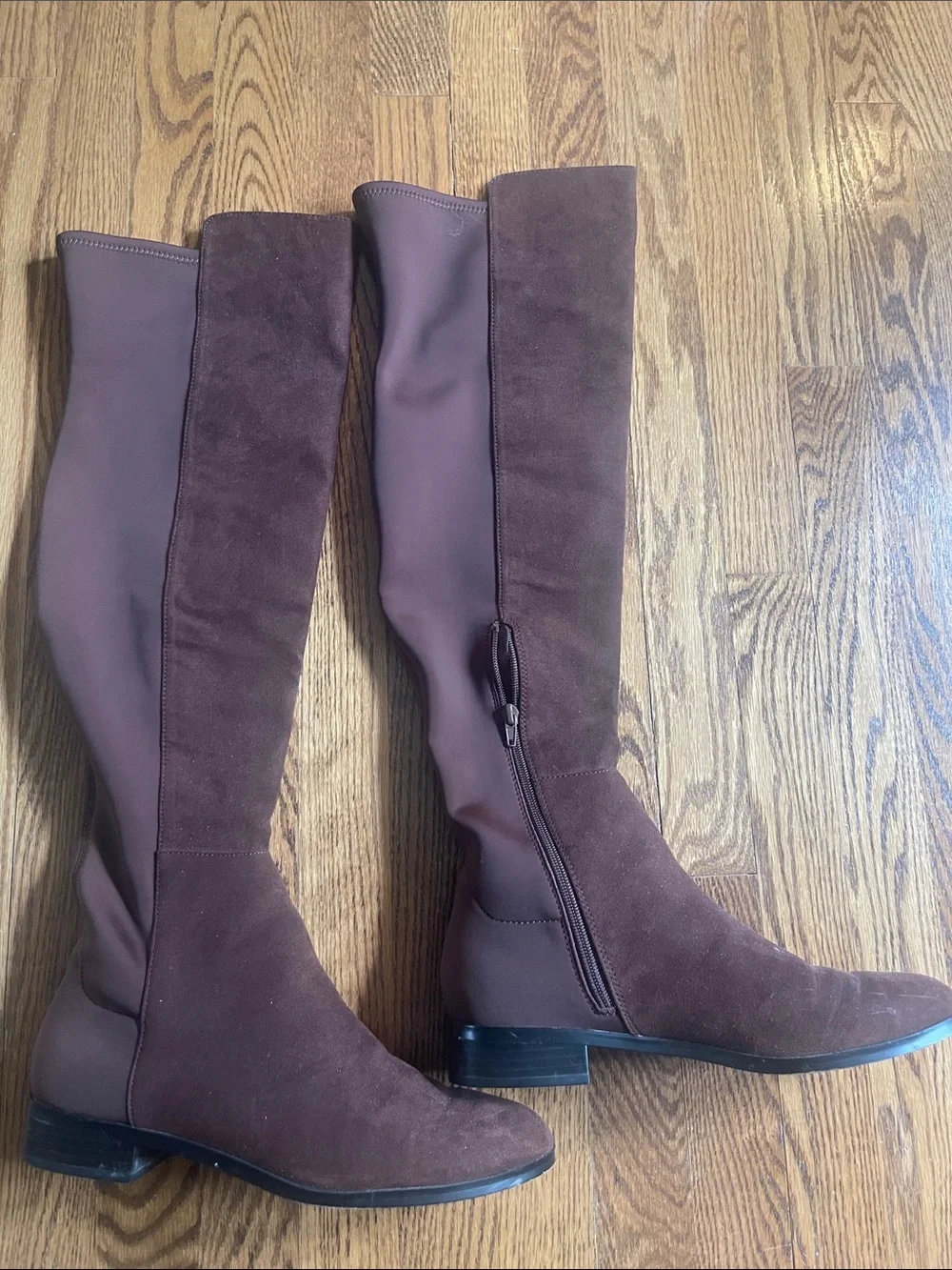 J. Crew Brown Over-the-Knee Suede & Stretch Boots